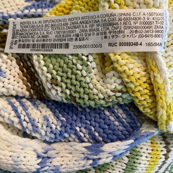 ZARA Long multicolored Knit summer dress crochet sweater Maxi dress size Small - Picture 8 of 11